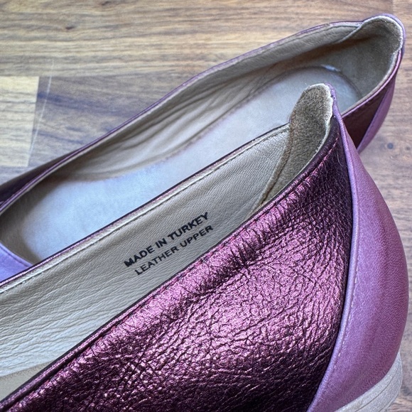 Bueno 39 Purple Lavender Ballet Flat  Leather  Metallic - Picture 7 of 9